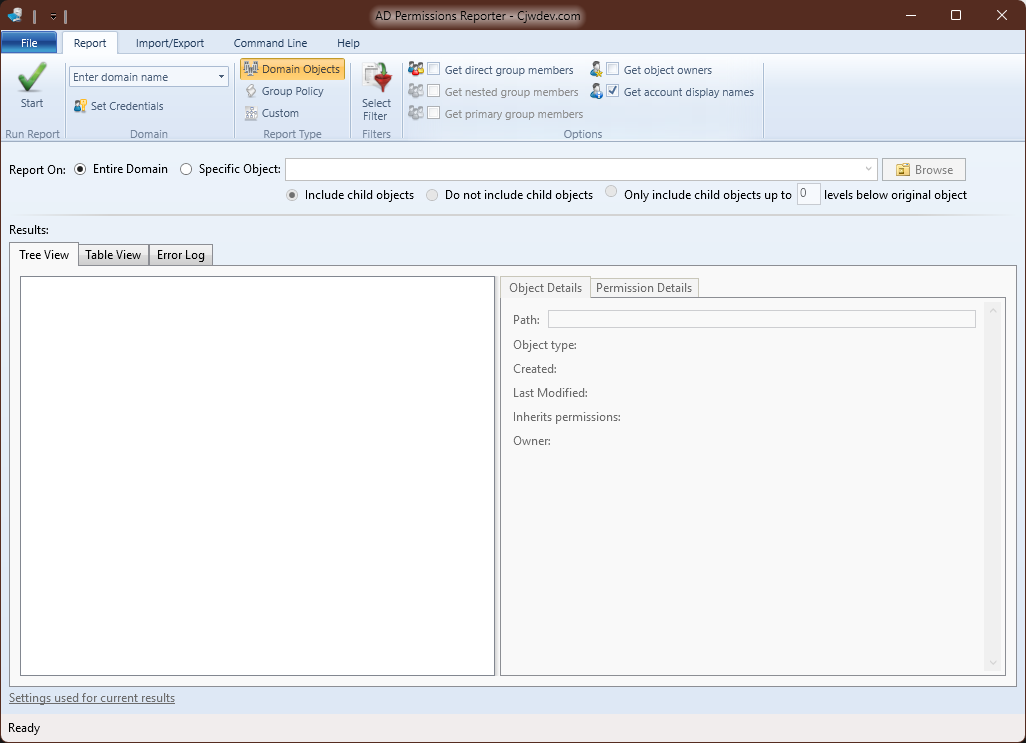 AD Permissions Reporter