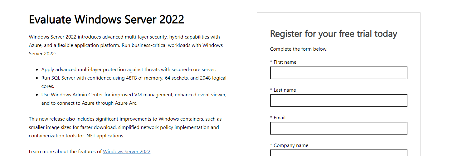Complete trial registration form