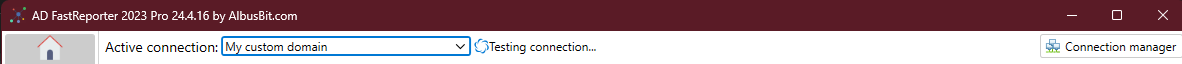 AD FastReporter connection testing