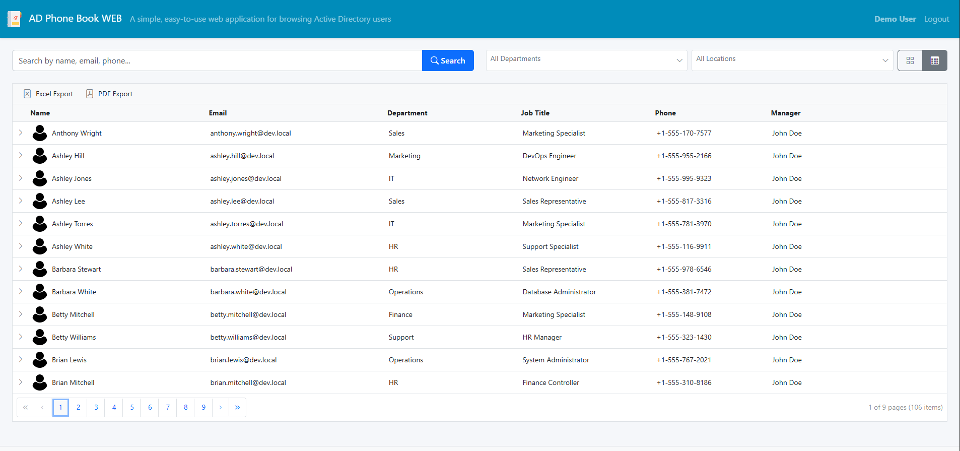 List View Interface
